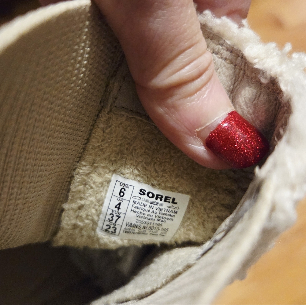Sorel Cream Platform Ankle Boots - Picture 6 of 10